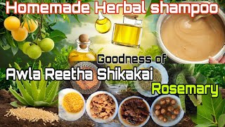 Homemade Awla-Reetha-Shikakai Herbal Shampoo with the goodness of Rosemary || SLS & Paraben free screenshot 4