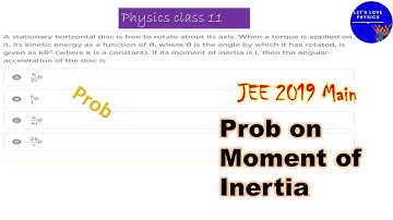 A stationary horizontal disc is free to rotate about its axis. When a torque is applied on it