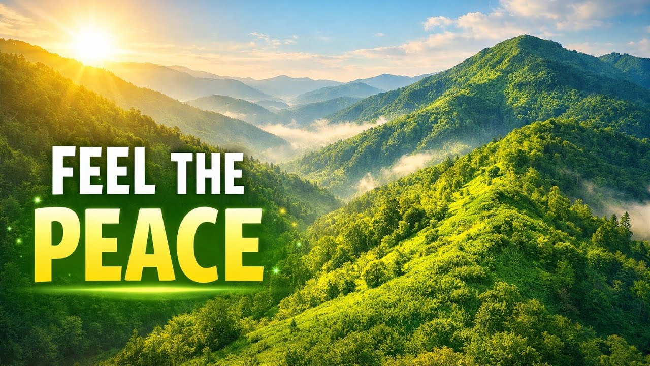 Beautiful Green Mountains 4K | Peaceful Nature Scenery with Relaxing Piano Music