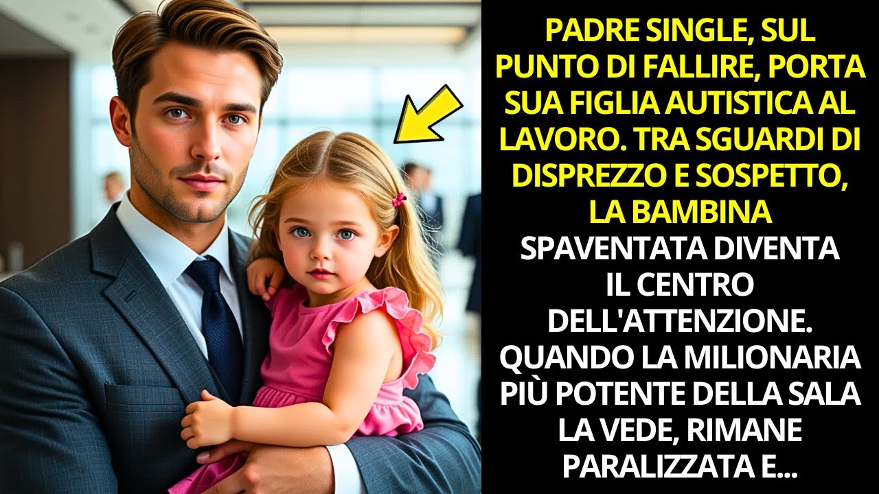 PADRE SINGLE PORTA LA FIGLIA AUTISTICA AL LAVORO, TUTTI RISERO, MA QUANDO LA MILIONARIA HA VISTO…