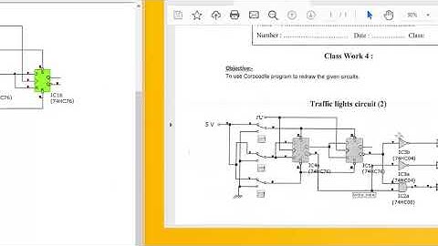 simulation for traffic light circuit using JK flip flop