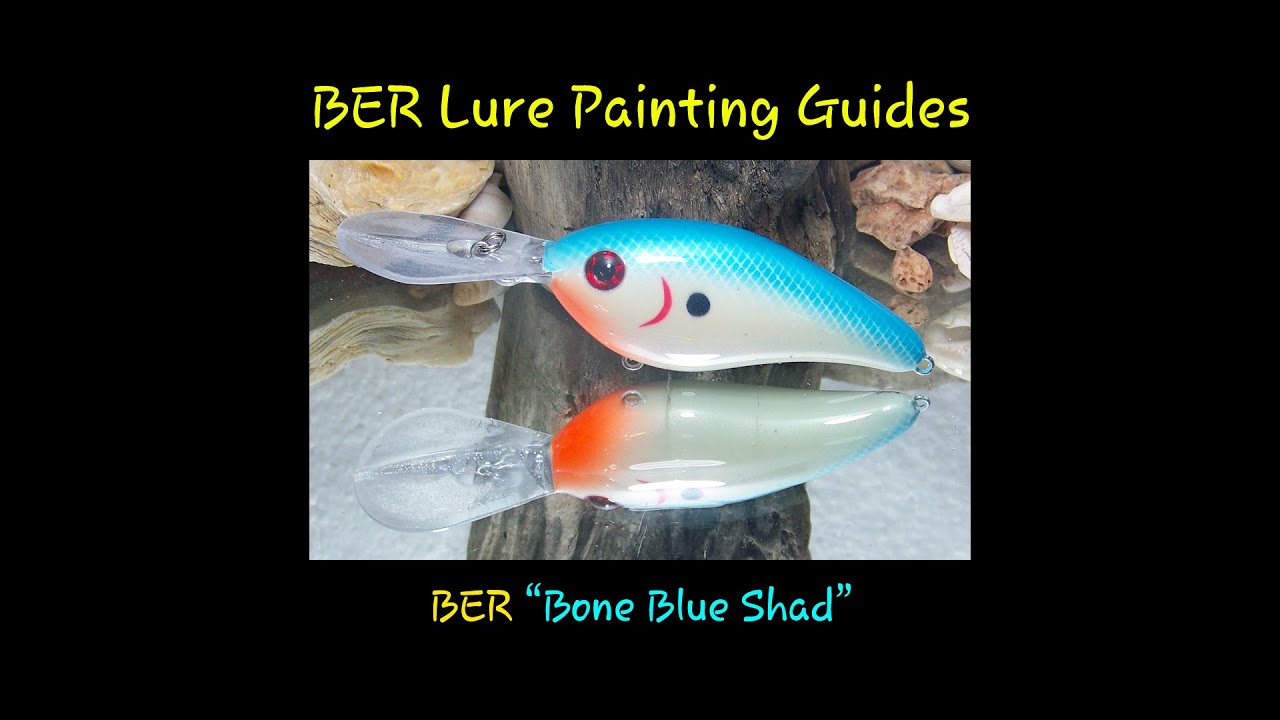 "Bone Blue Shad" BER Lure Painting Guides