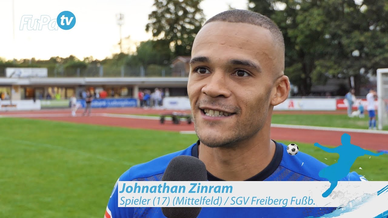 Johnathan Zinram - SGV Freiberg Fußb. - zum Spiel vs. FSV 08 Bissingen, FuPa.tv-Interview, 6.9.2020