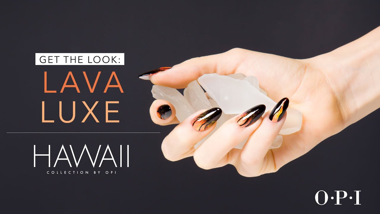 OPI Hawaii Collection Nail Art | Lava Luxe