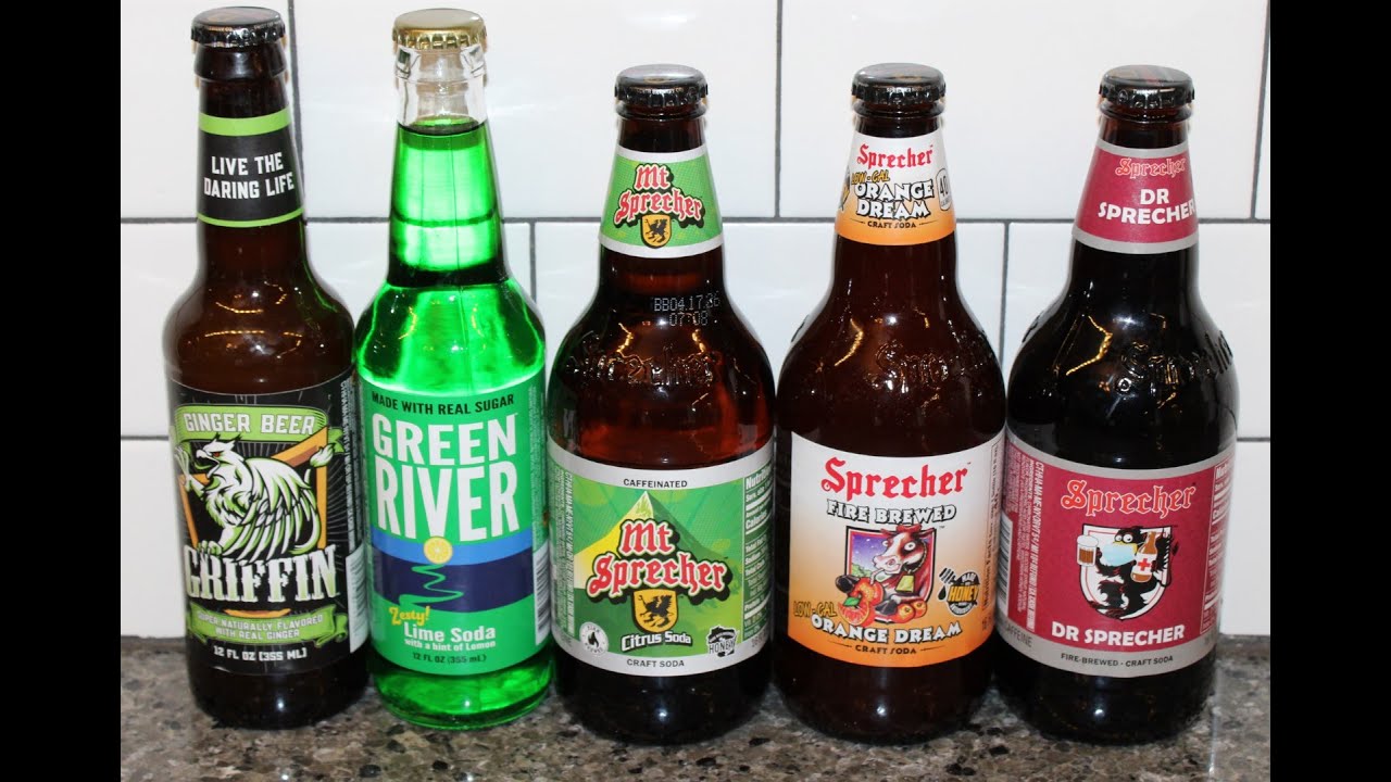 Sprecher: Griffin Ginger Beer, Green River Lime, Mt. Sprecher, Low-Cal Orange Dream & Dr Sprecher