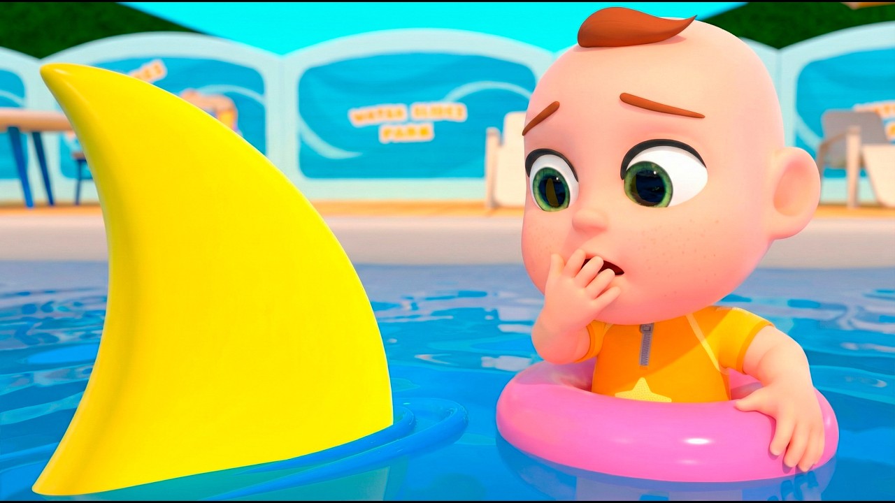 Shark in the Pool!🦈Almama Kids Songs