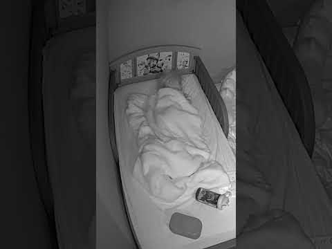 Baby scares Daddy with dream moan in middle of night 😱❤️