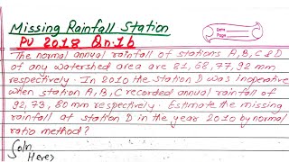 Unit:2 | Precipitation | Missing Rainfall Station | Hydrology | Prashant YT | Type:2 |BE Civil|