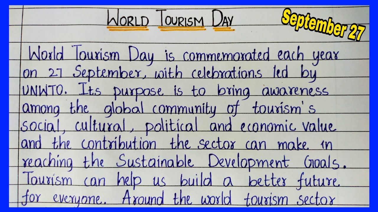 essay about tourism 150 words