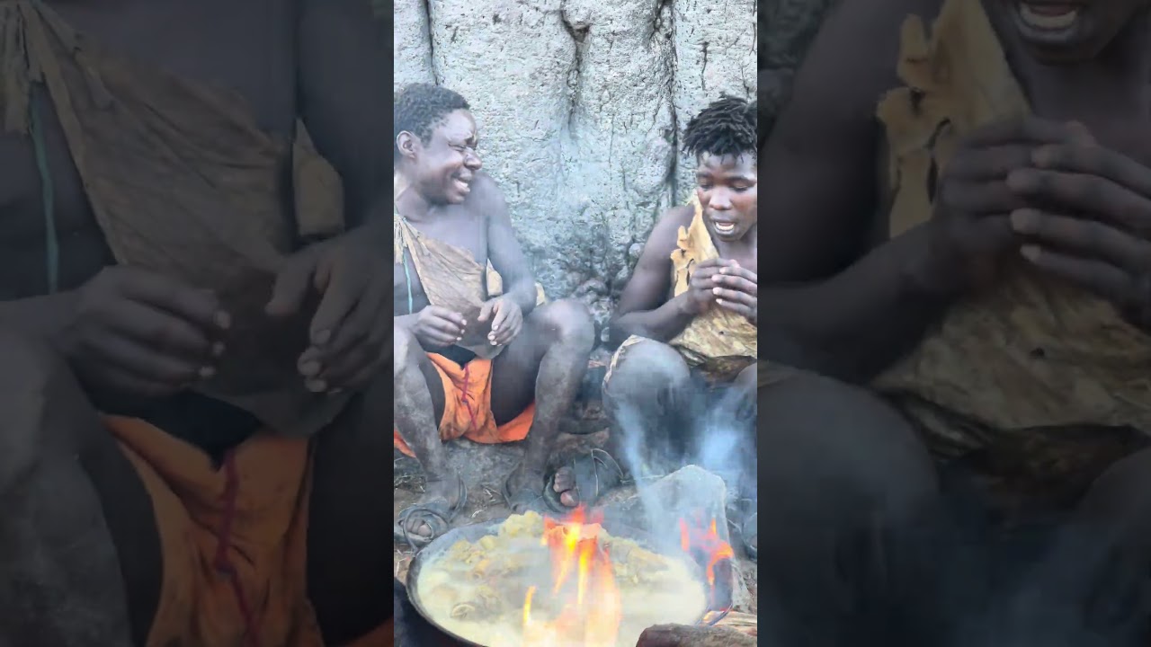 STOP 🛑 ✋ See what Chaaba did to this young Hadzabe hunter 😁 #hadzabetribe #funny