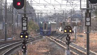 20210207　特別快速軽井沢リゾート３号長野行き　軽井沢駅入線