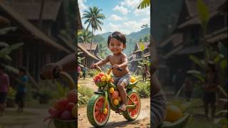 LUCU BANGET~balita di atas sepeda part 135 . #shorts #shortvideo #trending #aiart #cutebaby