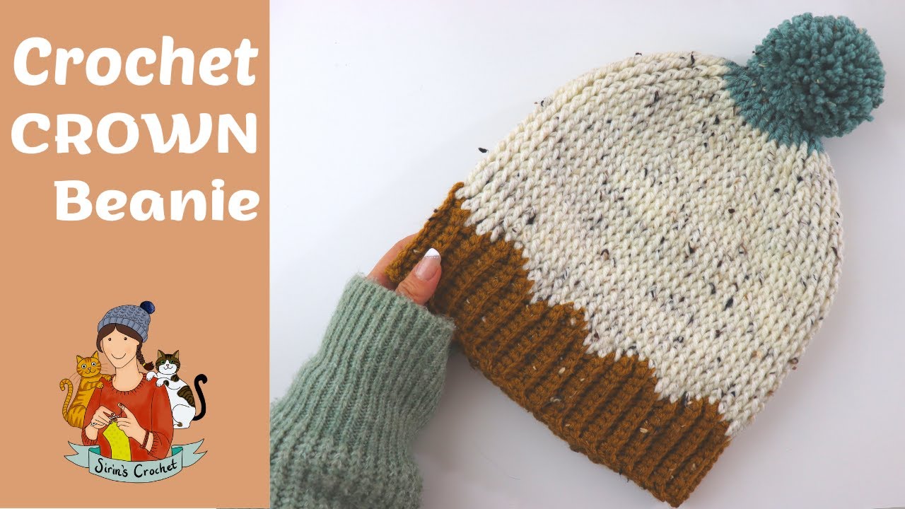 Crochet Easy Crown Beanie / Beginner Friendly Hat Tutorial YouTube