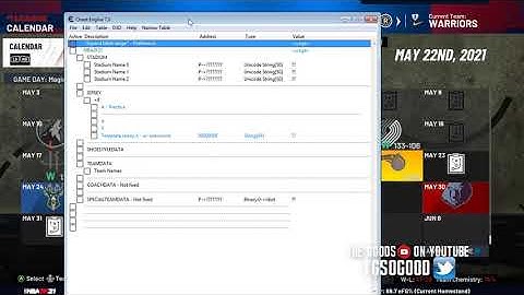 Changing Team Names with Cheat Engine - NBA 2K21 PC