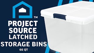 Project Source 16.5 Gal (66 Qt) Latched Storage Bin - Product Video