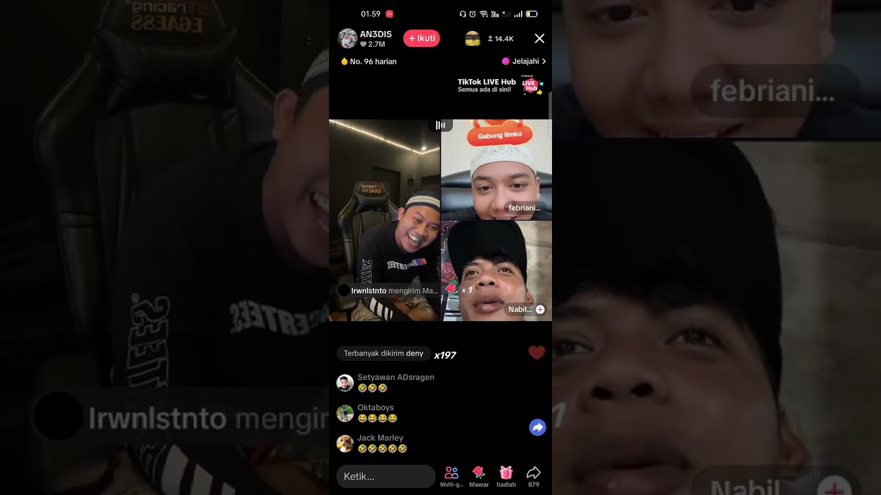 part 2 keseruan live tiktok agus kotak sama Febri #trending #tiktok #aguskotak #febrianiqbal