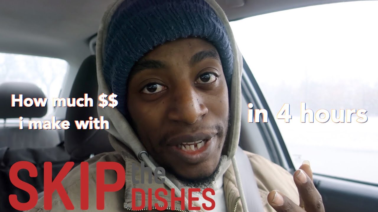 Skip The Dishes how much I made in 4 hours shift as a courier/driver