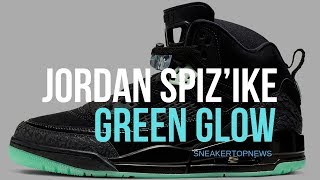 air jordan spizike green glow