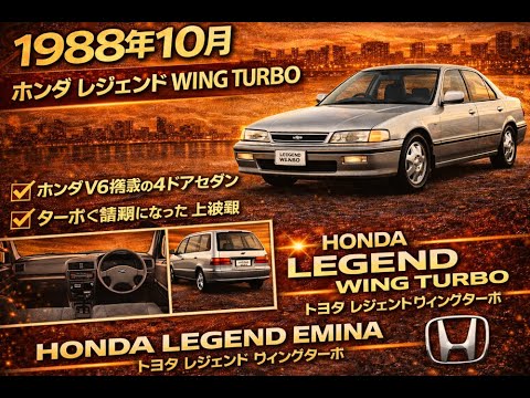 カタログ紹介動画 1988年10月ホンダ レジェンド WING TURBO honda
