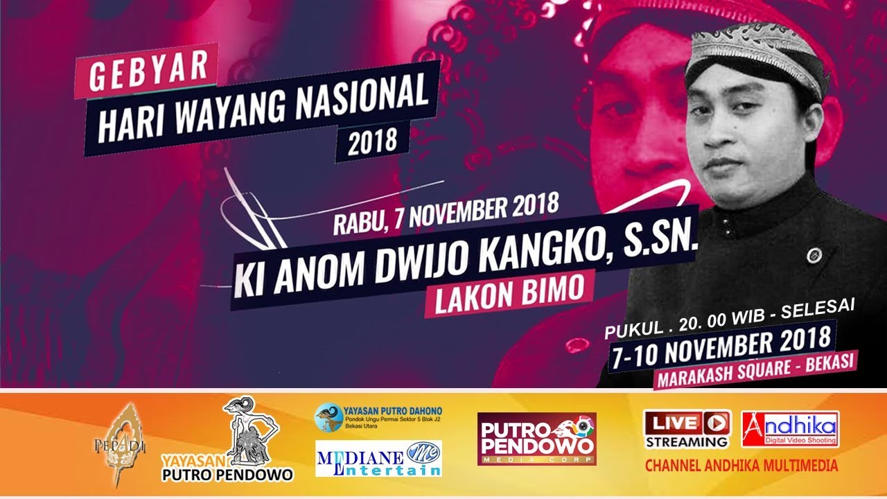 Gebyar Hari Wayang Nasional 2018 | Ki Anom Dwijo Kangko, S.Sn. | Lakon Bimo