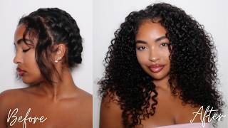 CURLY CLIP INS 3A-3B | FLIP OVER METHOD + HEATLESS BLEND | MINIMAL LEAVE OUT | CURLS QUEEN