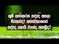 ඔබ ජීවිතේ පළවෙනි වතාවට අහන ශබ්ද 9ක් මෙන්න | 9 Sounds That You Never Heard Before | Sinhala