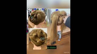 Classic and trendy updo/juda/bun hairstyle 👌💕#shorts #youtubeshorts #hairstyle #viral