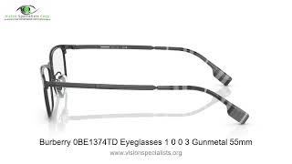 Burberry 0BE1374TD Eyeglasses 1 0 0 3 Gunmetal 55mm