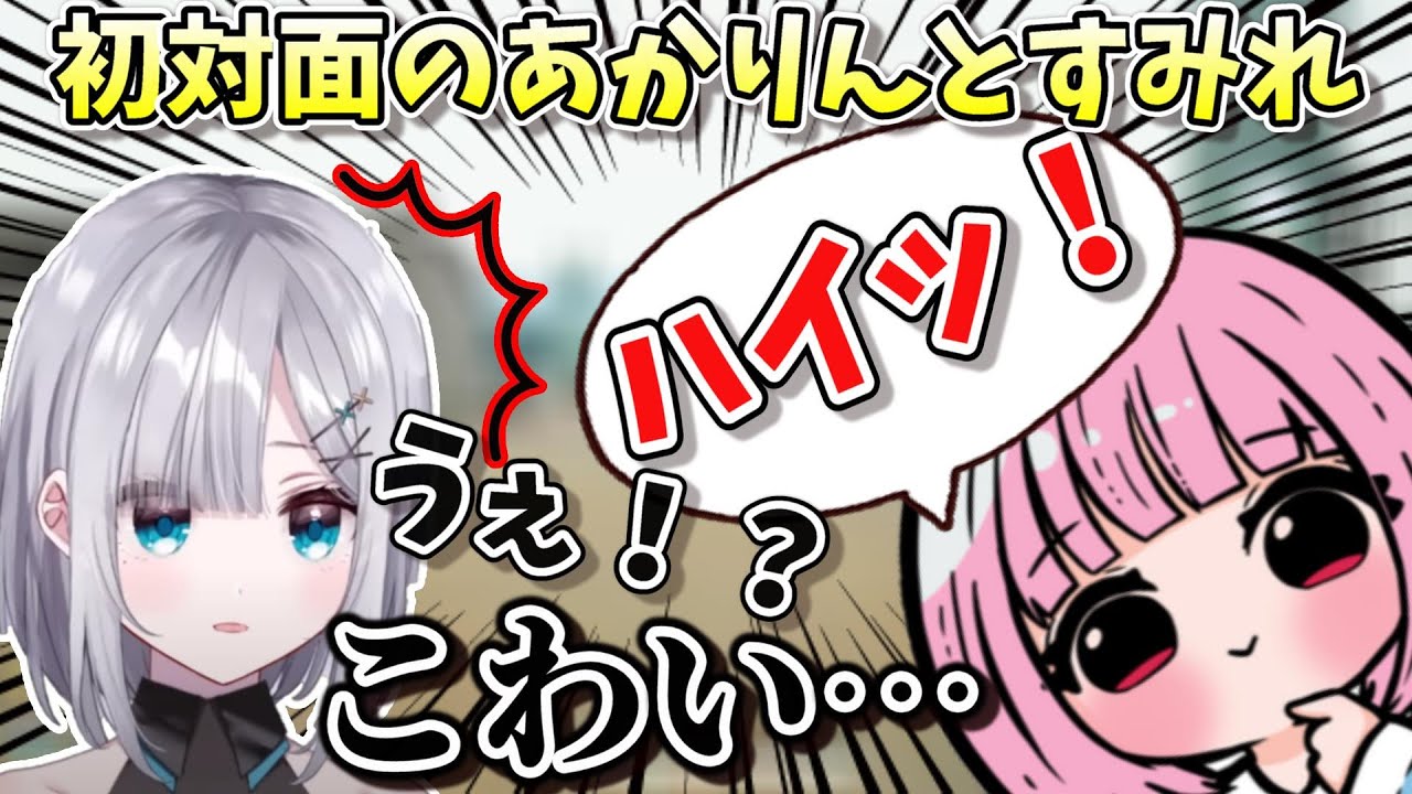 あかりんの「ﾊｲｯ！」に思わず驚き恐怖を覚える花芽すみれ【花芽すみれ/濃いめのあかりん/ぶいすぽ/切り抜き】