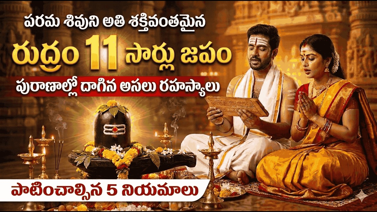 పరమశివుని అతి శక్తివంతమైన రుద్రం 11 సార్లు జపం #rudram #shivamantra #mantrajapam
