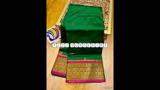 Download Lagu Kadiyal Maharani Butta Paithani*Fine Soft Tana Silk*Contrast Blouse Piece*Shoulder Butta MP3