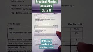 Physics Practical Syllabus || class 12 || CBSE BOARD || 2023-24 #physics#Marks#short#practical