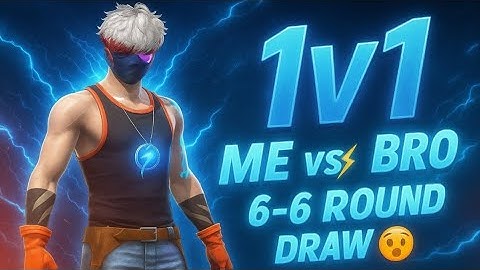 1v1 😱 ME vs BRO 🔥 | 6-6 ROUND DRAW ⚡ | INSANE CLASH BATTLE FREE FIRE