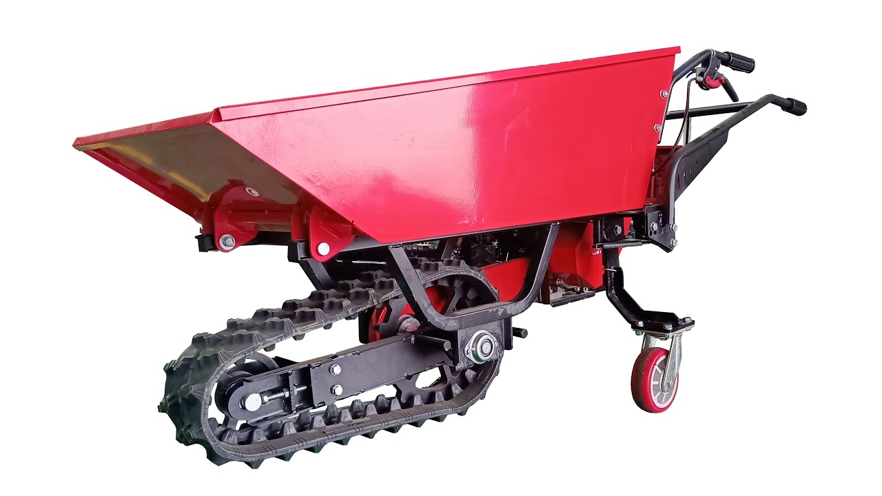 single pedrail wheel barrow trolley - YouTube