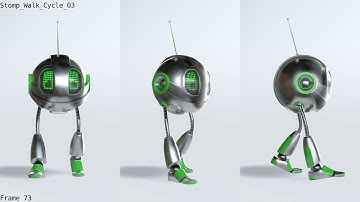 Stomp Walk Cycle Blender Animation Portofolio