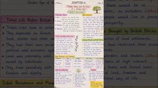 Tribals, Dikus and the Vision of a Golden Age | Class 8 History | Handwritten notes | NCERT #shorts