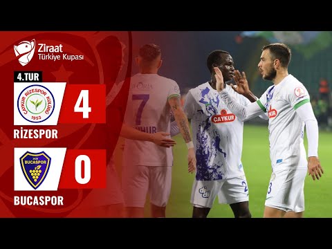 Çaykur Rizespor 4-0 Bucaspor MAÇ ÖZETİ (Ziraat Türkiye Kupası 4. Tur Maç)