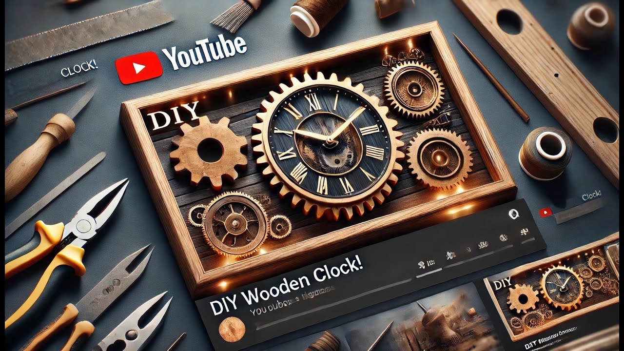 How to Make a Stylish Gear-Themed Wooden Wall Clock with CNC! 🕰️ Part 1