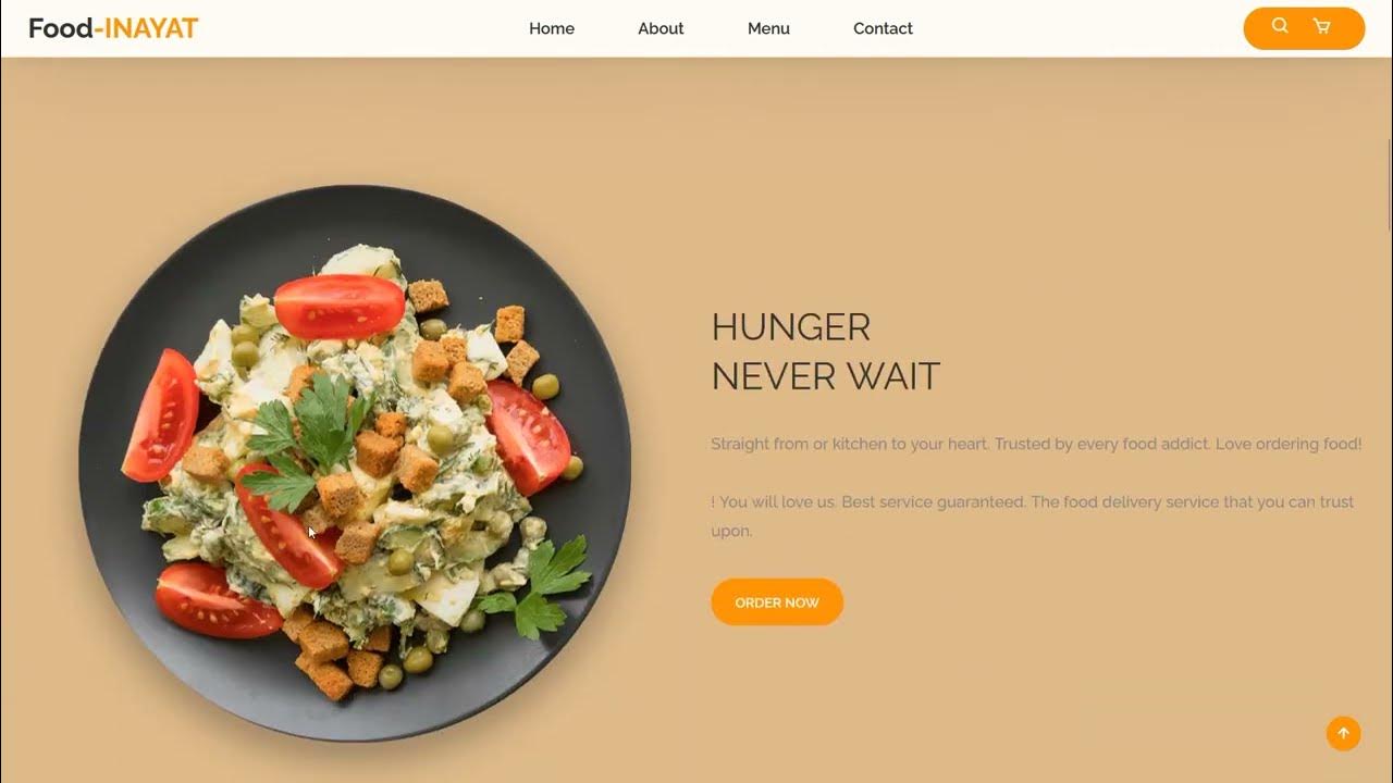 ONLINE FOOD ORDER WEBSITE HTML CSS JAVASCRIPT AND HOW TO DEPLOY WEBSITE ...