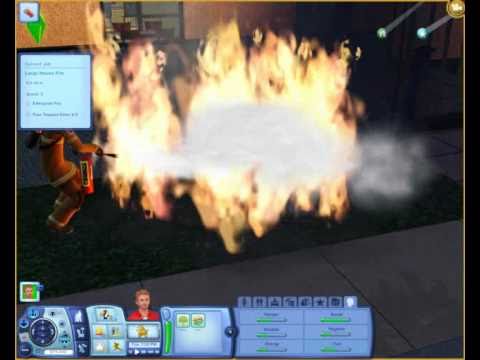 The Sims 3 Ambitions - Firefighter to the RESCUE !