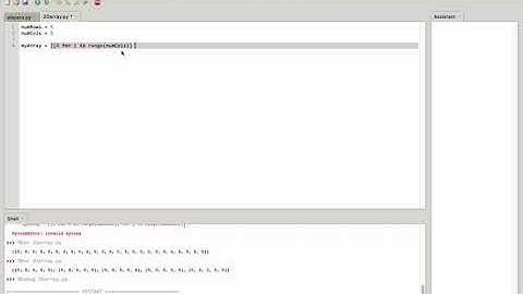 2.3.2 - Using a loop to create a 2D array (Python)