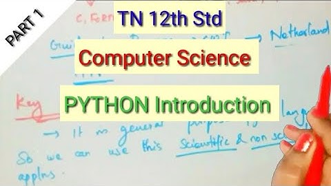 12th Std|Computer Science| PYTHON  Introduction |TN New Syllabus |Shyni Pradeep