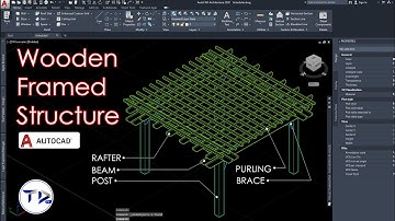 WOODEN FRAME (Pergola) STRUCTURE in AutoCAD Architecture