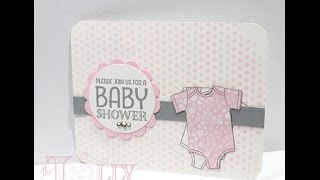 Saturdays with Stampin Up!  Baby Shower Invitations Part 1