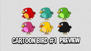 cartoon bird animation preview