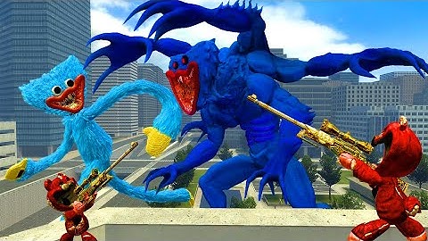 SCARY HUGGY WUGGY FROM POPPY PLAYTIME TAKES OVER THE CITY PART 2 | GARRY