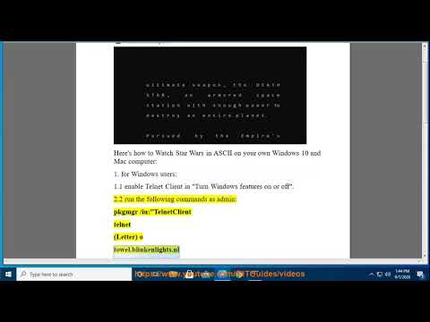 Watch Star Wars in ASCII on Windows 10 & Mac