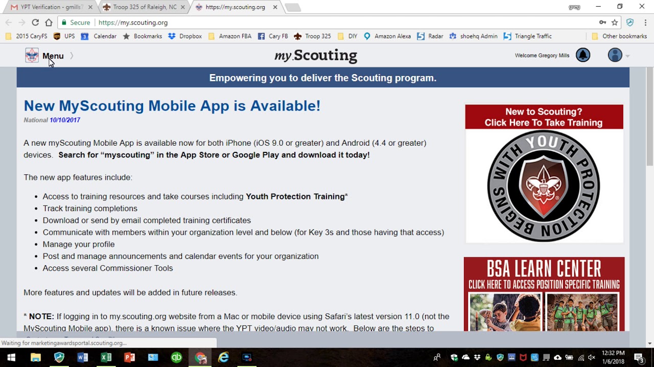 how to print YPT training certificate - YouTube