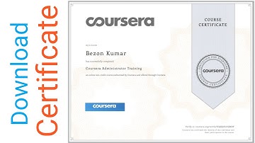 How to Download a Certificate from Coursera || Coursera Tutorials || Part 7 || BK School of Research