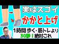 【かかと上げ 30秒!73kg→56kg】1時間ジム・ウォーキングより、実は〇〇になります→(骨密度・血管若返り・内臓/中性脂肪・足腰老化・自律神経)